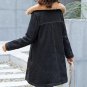 RSSLyn New Wadded Black Denim Jacket for Women Thick Fleece Faux Fur Lining Winter Jacket for Women