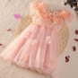 RSSLYN Limited Stocks Spring Dress Baby Girls 12 Months Free Baby Headband Pink Ruffled Collar