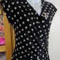 RSSLYN Limited Stocks large Size Black Dress for Women V-Neck Polka Dots Soft Dress