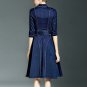 Rsslyn High-Quality Denim Dress for Women with Free CC Brooch