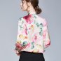 Rsslyn Pastel Pink Blouses for Women High-Quality Satin Blouses with Floral Prints
