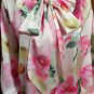 Rsslyn Pastel Pink Blouses for Women High-Quality Satin Blouses with Floral Prints