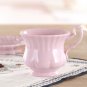 Rsslyn 3pcs/SET Elegant Pink Porcelain Tea Cup, Saucer and Spoon Personal Use Kitchenware