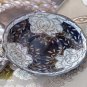 Rsslyn 3pcs/SET European Living Solid Blue with Molded Golden Rose Trim Porcelain Tea Cups Gift