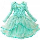 Rsslyn Green Dress for Toddler Girls Long Sleeve Formal Dress Spring Dresses with Free Headband