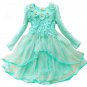 Rsslyn Green Dress for Toddler Girls Long Sleeve Formal Dress Spring Dresses with Free Headband