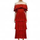 Rsslyn Runaway Red Dress Fashion Solid Color High-Quality Office Dresses for a Lady Tiered Dresses