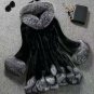 Rsslyn Luxury Black Coats for Women Plus Sizes S-10XL High-Quality Faux Fur Jackets