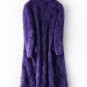 Rsslyn Womens Luxury Overcoats Real Mink Fur Purple Winter Coats
