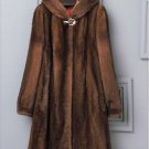 Rsslyn Brown Mink Fur Coats with FREE CC Brooch Faux Mink Fur Hooded Winter Coats