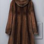 Rsslyn Brown Mink Fur Coats with FREE CC Brooch Faux Mink Fur Hooded Winter Coats