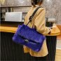 Rsslyn Red Handbags with Faux Fur Leather Shoulder Bags with Free Brooch