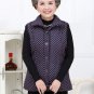 Warm and Cozy Vest Winter Jackets for Women Quilted Turtleneck Navy Blue Vests for Women Polka Dots