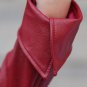 Rsslyn Deluxe Red Leather Trench Coats for Women Red Leather Jackets Free Double C Brooch