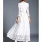 Rsslyn Lacy White Maxi Dresses for Women White Bridal Dresses