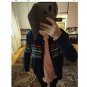 Rsslyn Navy Blue Sweaters Vintage Cardigan for Women