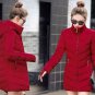 Rsslyn Red Parka with Attached Hand Warmer Fur Hooded Jackets for Women