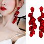 Rsslyn Royal Blue Earrings New Arrival Vintage Women Dangle Earrings Sexy Rose Petal