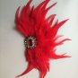 Rsslyn Large Feather Brooch Red Brooch for Women