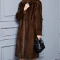 Rsslyn Brown Luxury Coats for Women Mink Fur