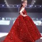 Rsslyn Father and Daughter Dance Party Red Dress Ballgown Luxury Style Free Golden Tiara