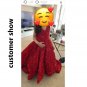 Rsslyn Father and Daughter Dance Party Red Dress Ballgown Luxury Style Free Golden Tiara