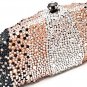 Rsslyn Luxury Black Handbags for Mother of the Bride Golden Clutch with Free CC Brooch