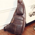 Rsslyn Brown Chest Packs Authentic Leather Backpacks for Men Phone bags for Men