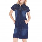 Rsslyn New XL Denim Dress Casual Dress Knee-Length Dress for Women