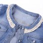 Rsslyn Crop Denim Jackets with Ruffles Large Size Jackets
