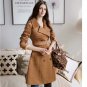 Rsslyn Velvet Winter Coats Quilted Padded Overcoats Brown Trench Coats for Women LMF24-405