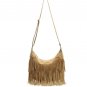 Rsslyn Fashion Cream Color Shoulder Bags for Women Tassels and Fringe Bags