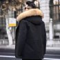 Rsslyn Fashion Black Hooded Parka for Men Mountaineers Snow Hiking Gear