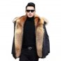 Rsslyn Fashion Black Hooded Parka for Men Mountaineers Snow Hiking Gear