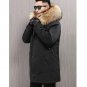 Rsslyn Fashion Black Hooded Parka for Men Mountaineers Snow Hiking Gear
