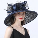 Rsslyn Fashion Hats for Women Derby Hat Navy Blue Fascinators Navy Blue Hats