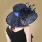 Rsslyn Fashion Hats for Women Derby Hat Navy Blue Fascinators Navy Blue Hats