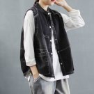 Rsslyn Fashion Vests Loose Style Plus Size Black Vest Extra Large Vests with Large Pockets