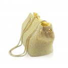 Rsslyn Fashion Golden Bags for Women Soft Sparkling Diamond Effects