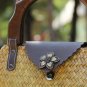 Rsslyn Vintage Wooden Handle Woven Handbag Straw Bags Fashion Bags
