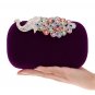 Rsslyn New Fashion Red Bags Small Purses for Bridesmaids Red Peacock Shoulder Bags