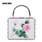 Rsslyn Beautiful Shoulder Bags Rose Purses Fashion Box for Women Free CC Pin