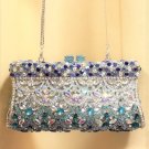 Rsslyn Luxury Bags Luxury Clutch for Women Blue Crystal Shoulder Bags