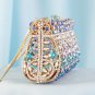 Rsslyn Luxury Bags Luxury Clutch for Women Blue Crystal Shoulder Bags