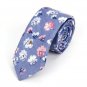 Rsslyn Fashion Neckties for Men Floral Prints Blue Necktie