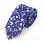 Rsslyn Fashion Neckties for Men Floral Prints Blue Necktie