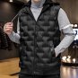 Rsslyn Metallic Gray Vest Cotton Duck Padded Warm Vest for Boys Winter Waistcoats for Men