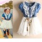 Rsslyn Ready for Shipping 24 Months Rodeo Denim Cowgirl Tutu Dress Barn Wedding Outfit for Girls