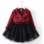 Rsslyn Plaid Red Dresses Christmas Outfit for Toddler Girls Free Christmas Headband