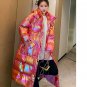 Rsslyn Red Colorful Glossy Parka for Women Winter Hooded Coats Fashion Coats